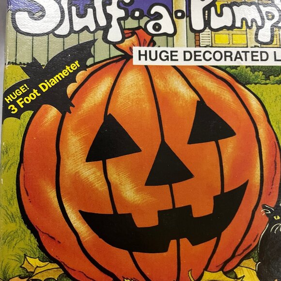 NOS Vintage Halloween Stuff A Pumpkin by Sun Hill Made in USA 114 gallon Leaf - Picture 9 of 14